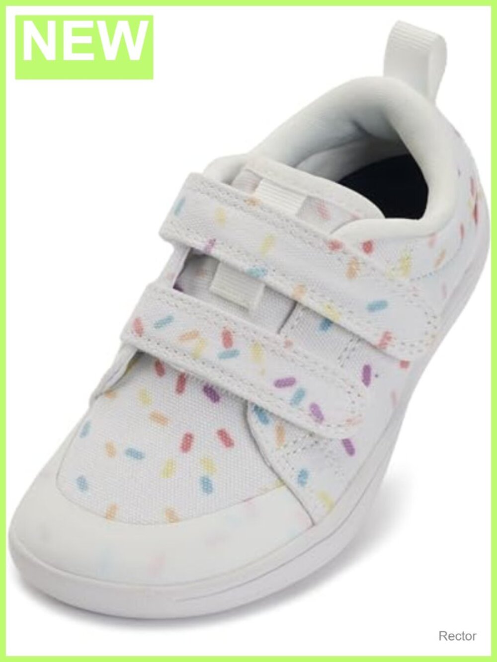 Kids Wide Toe Box Canvas Sneakers Hook and Loop Minimalist